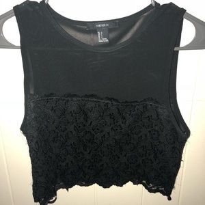 Black crop top